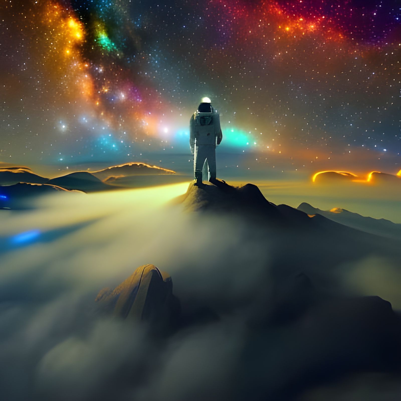 A (Starry) Night in the Life of an Astronaut   by @nafri