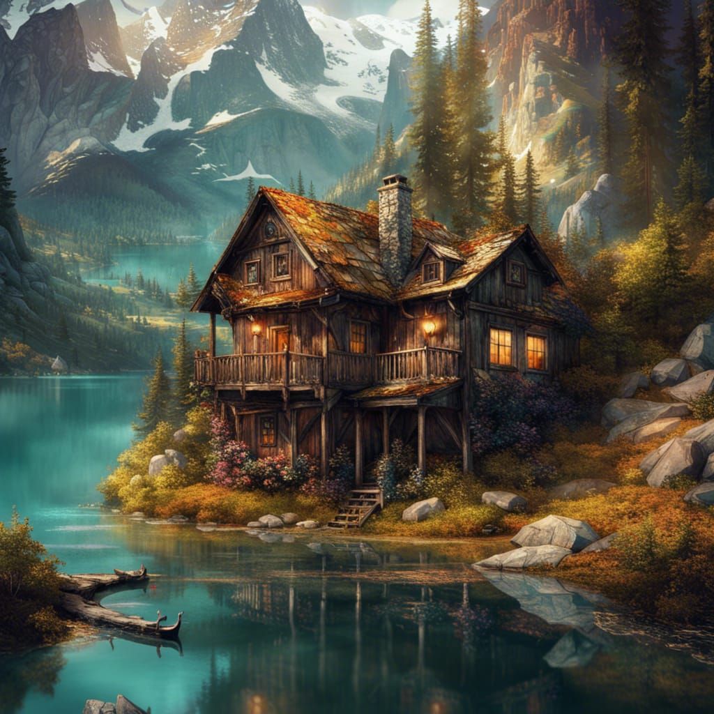 a cabin  by @Adrito