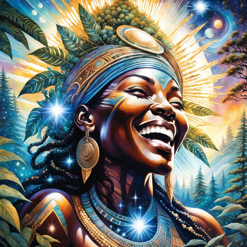 The Goddess, laughing   by @Plats