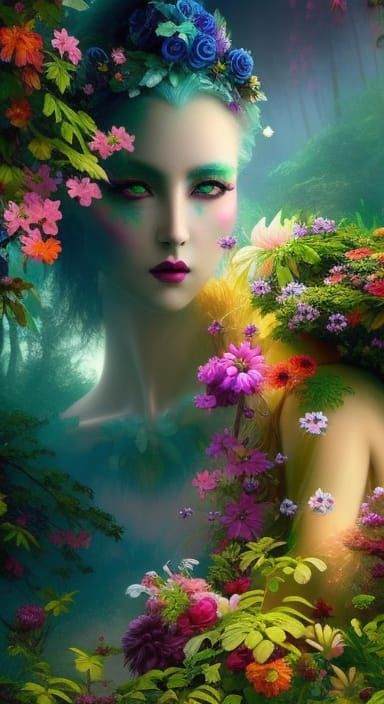 "Beautiful Mutant Flower Goddess" A breathtaking head to wai...