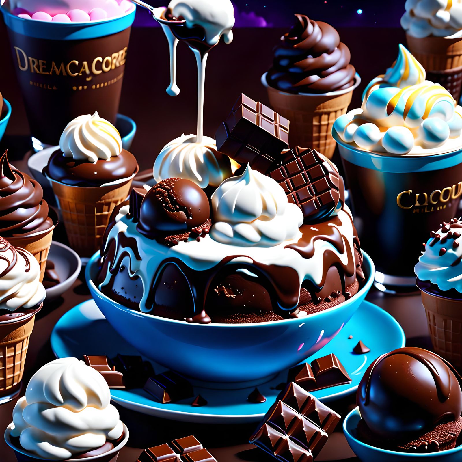 Food: chocolate, icecream, milk, cloud, dreamcore twilight (Unreal ...