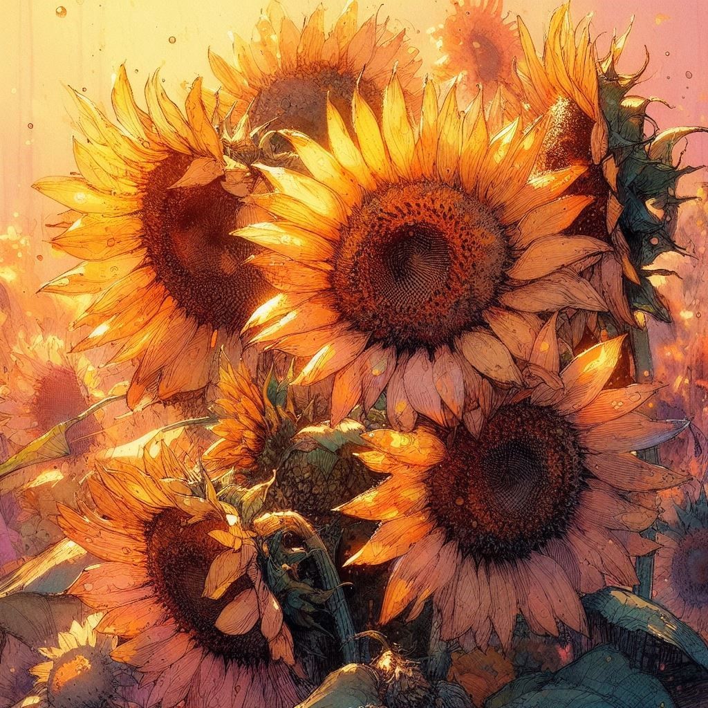 Sunflowers bouquet
