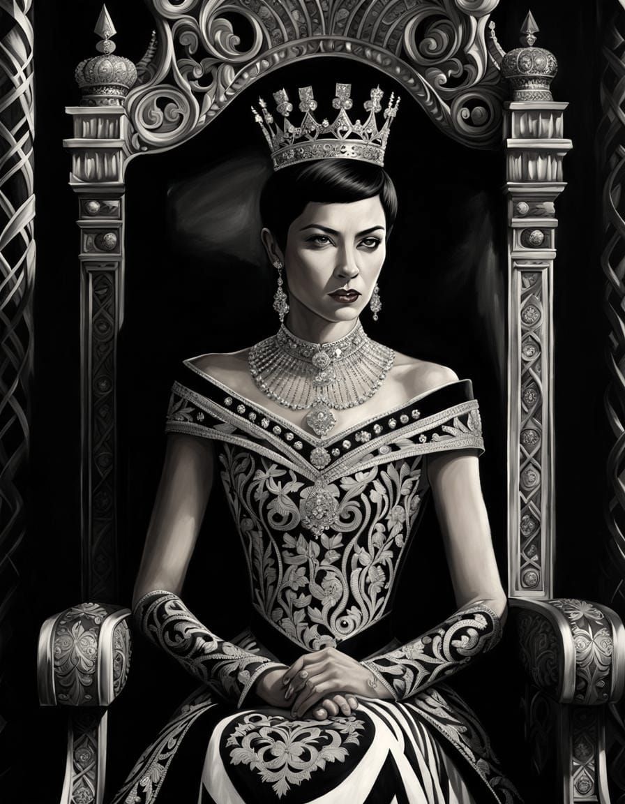 Queen on a throne 