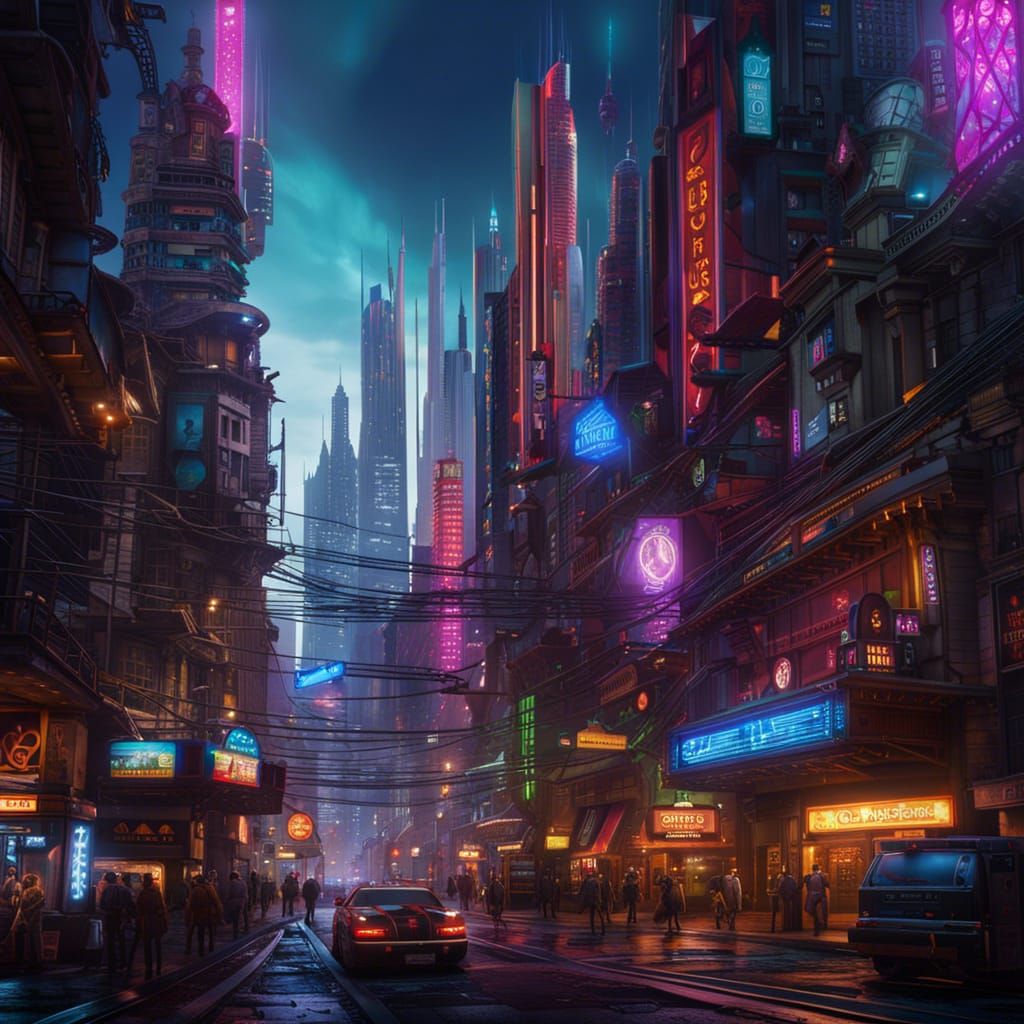 Cityscape Adventure - AI Generated Artwork - NightCafe Creator