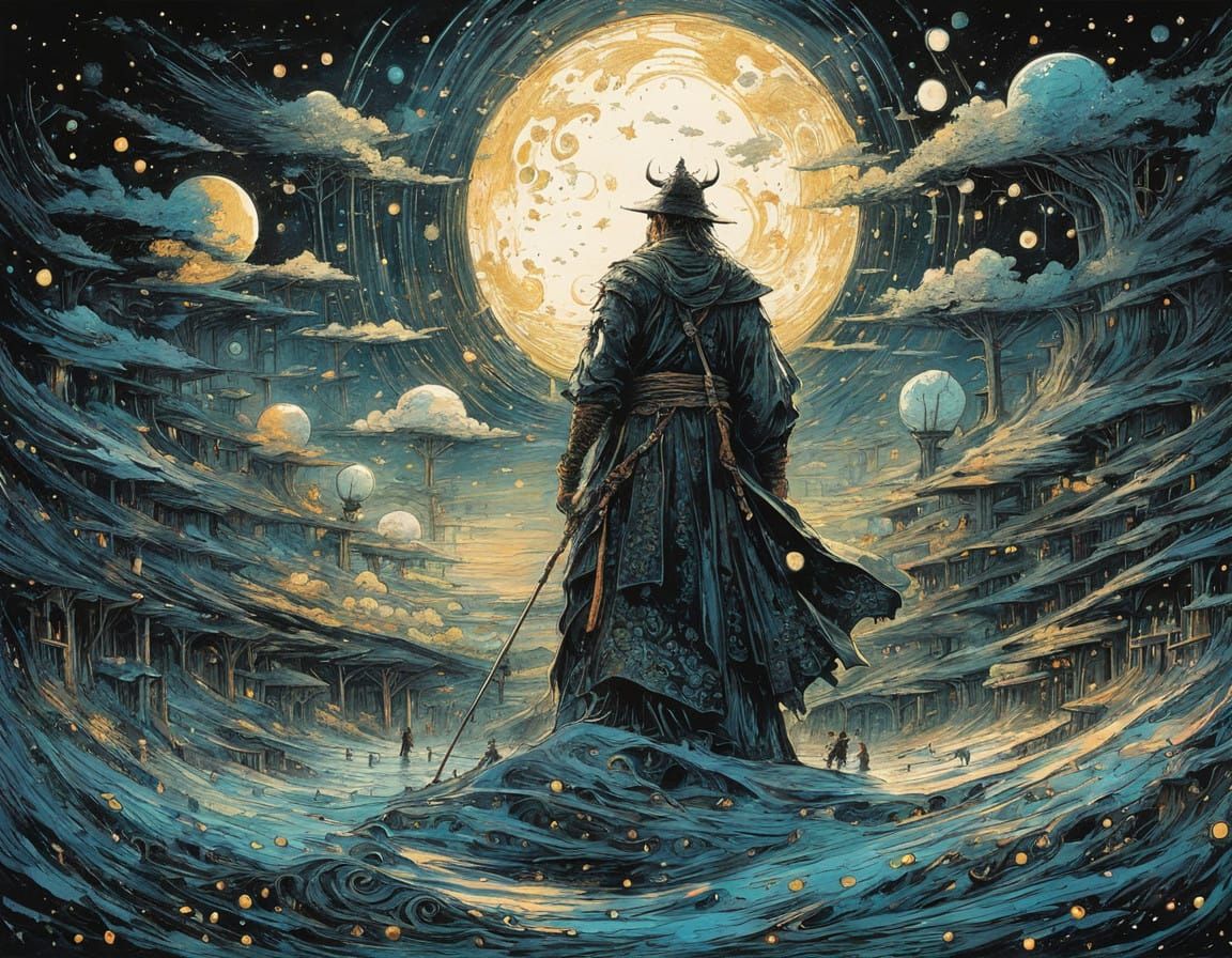 Refreshing Impressionist Calligraphy, STUNNING MIDNIGHT New ...