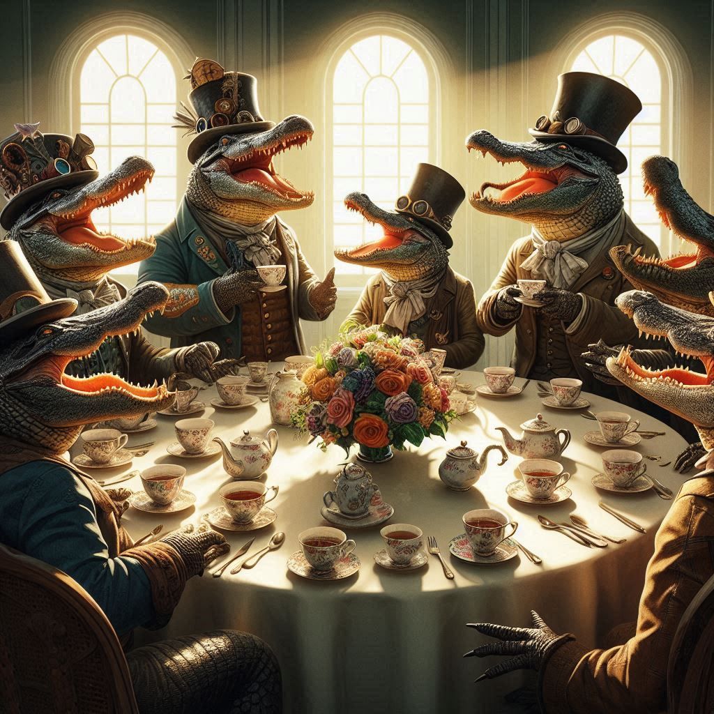 Alligators Tea Party