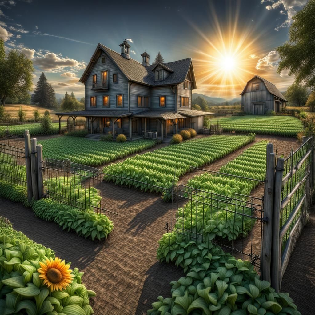 Peaceful farm