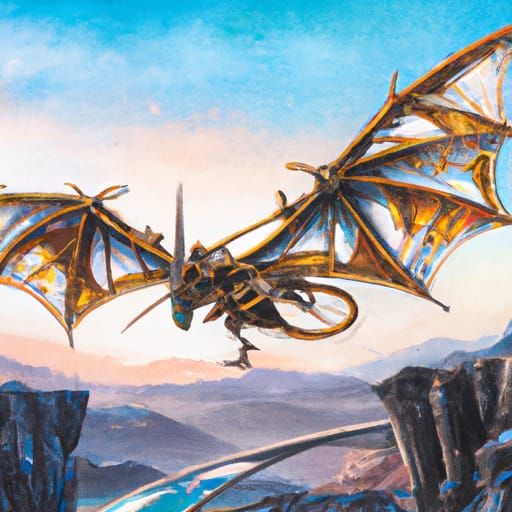 mtg trading card: photorealistic ornithopter,  fantasy medie...