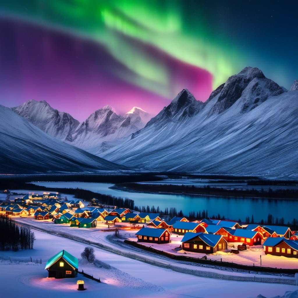 Tundra Village, Capturing Breathtaking Landscape Capturing Vibrant 