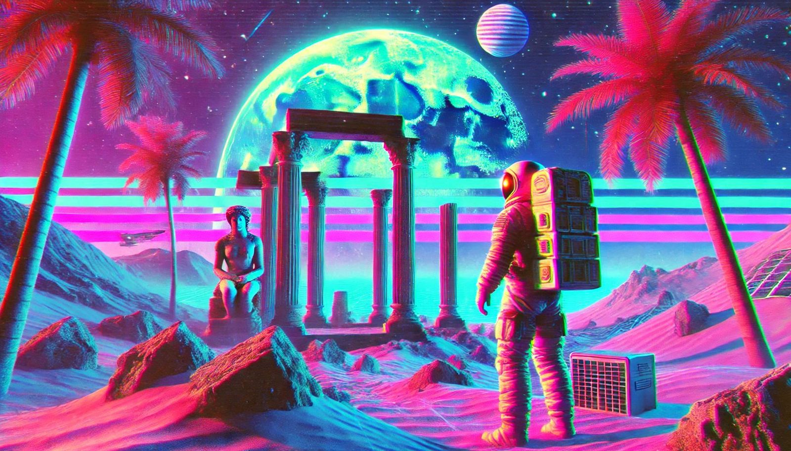 Astronaut Explorer Vaporwave