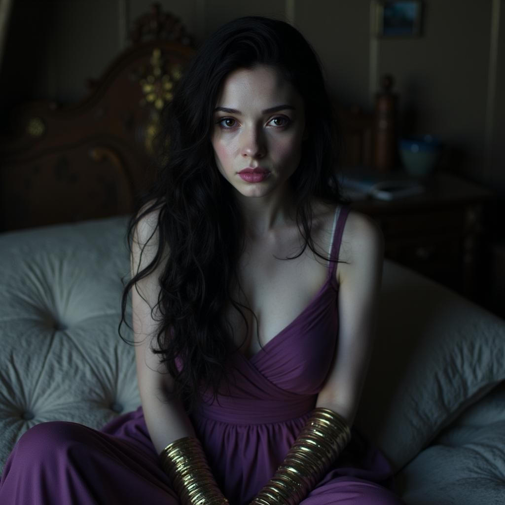 Fantastic Ultrarealistic creation of a human physical avatar female version of nyarlathotep from 2004 Kishin Hokuko Demo...