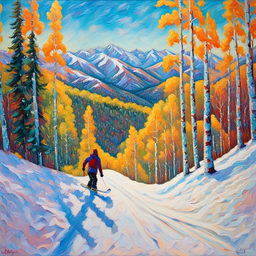 Solo Snowboarder