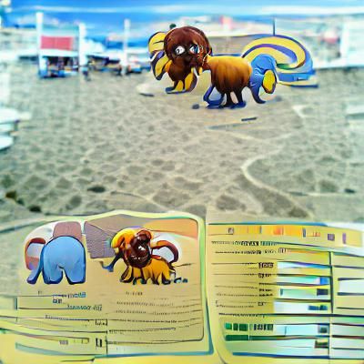 Sunny Beach Mammoth Pokemon