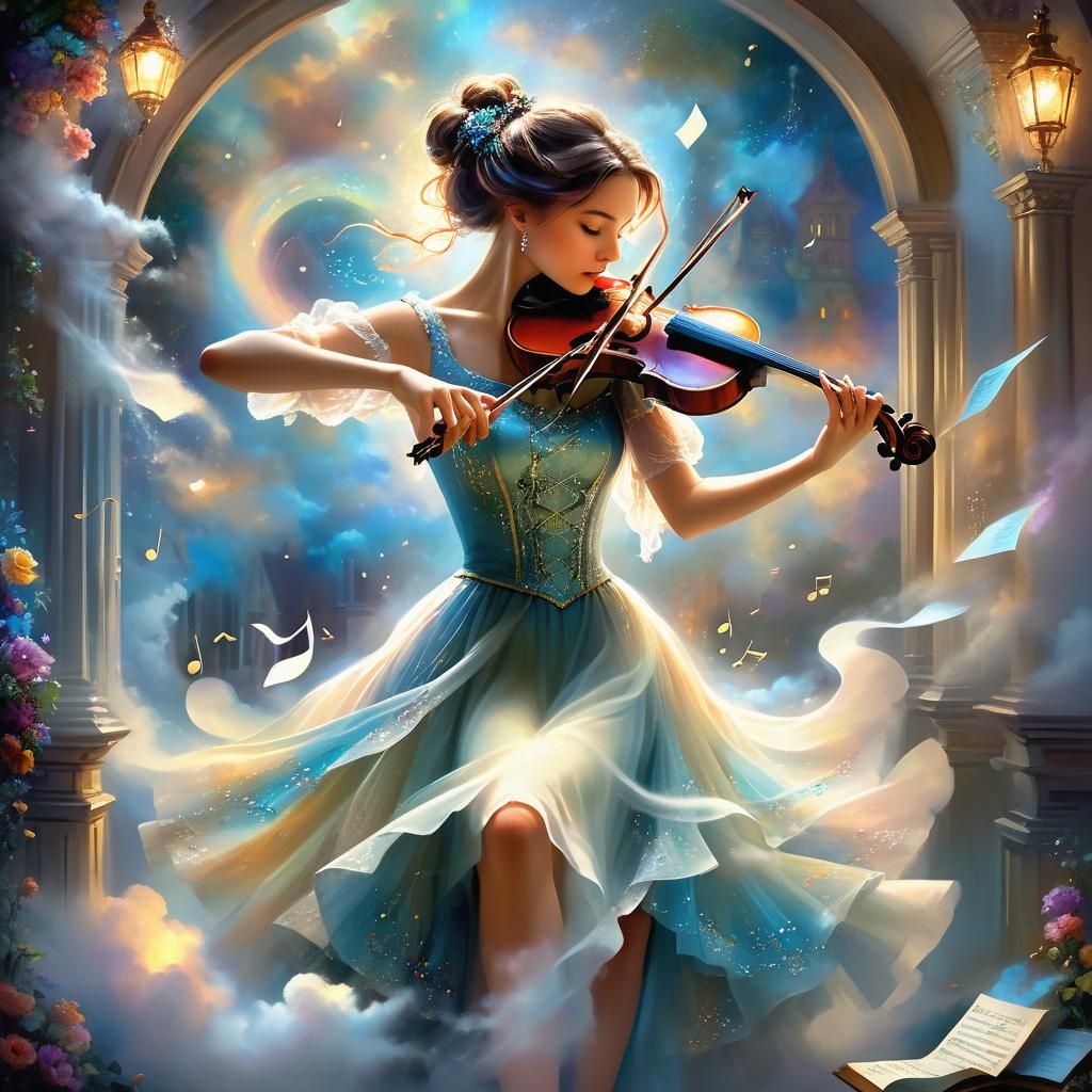Playing violin