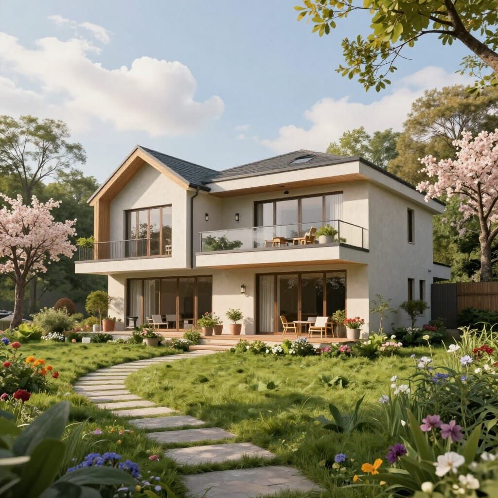 Modern Dream House on Lush Green Hill