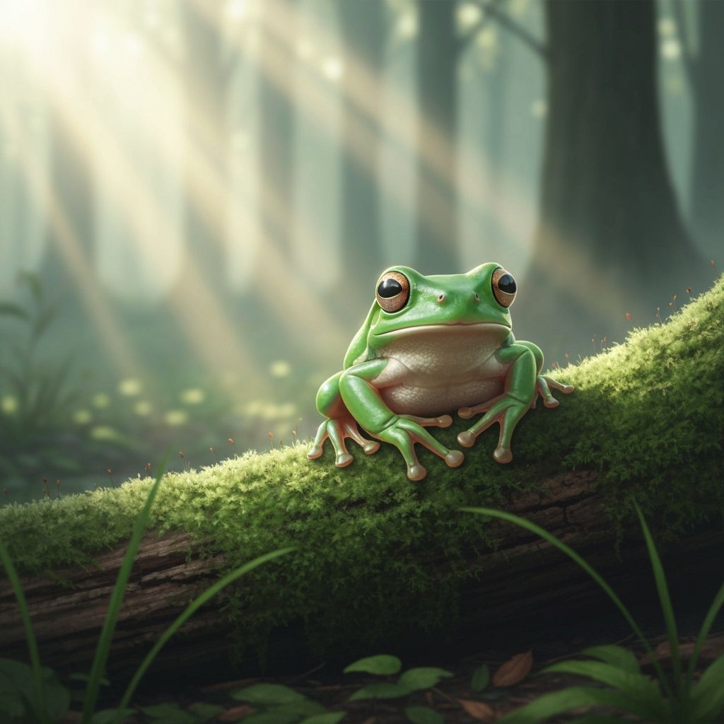 Frog on a log
