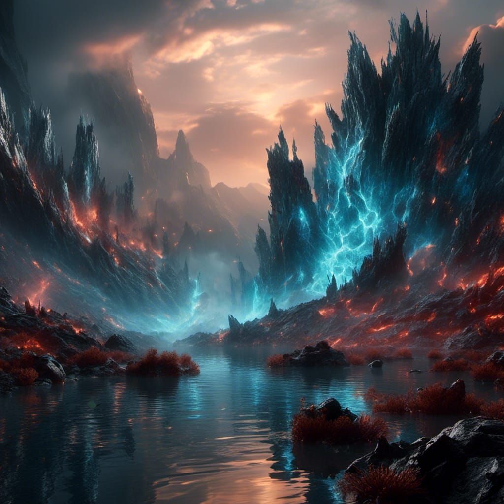 <lora:Omnious:1.0> lake