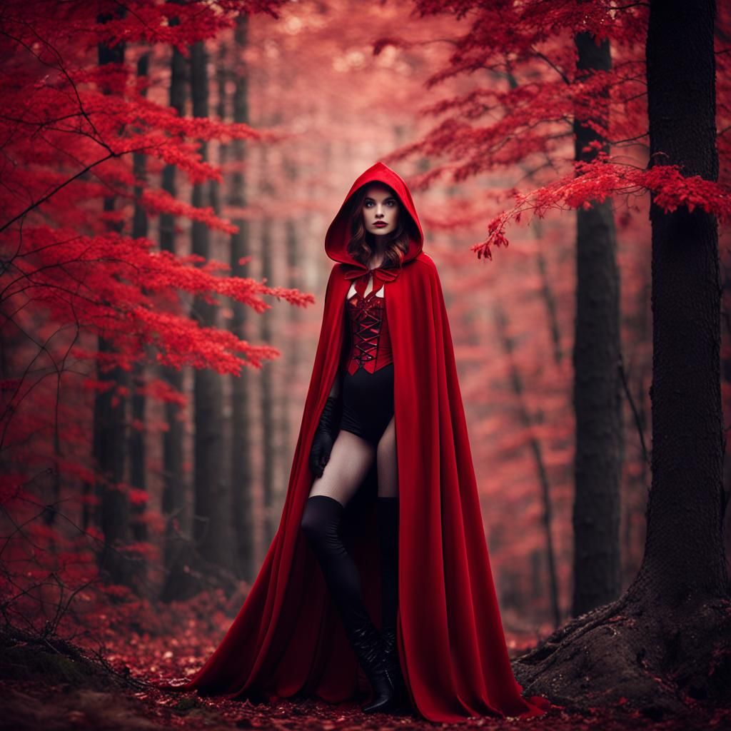 Red Riding Hood re-imagined, all grown up - AI Generated Artwork ...