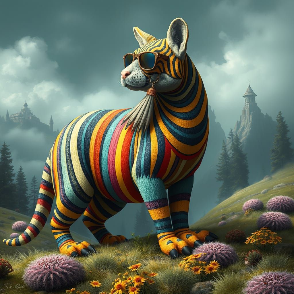 A cool cat in Stripes  by @Tasmaniac01