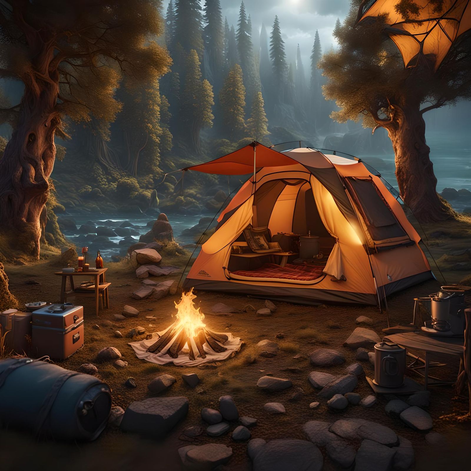 The Perfect Camping Setup  by @premium