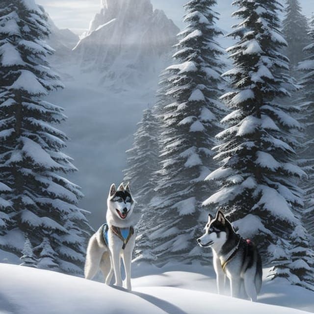 Husky in the Alpes  by @Illy