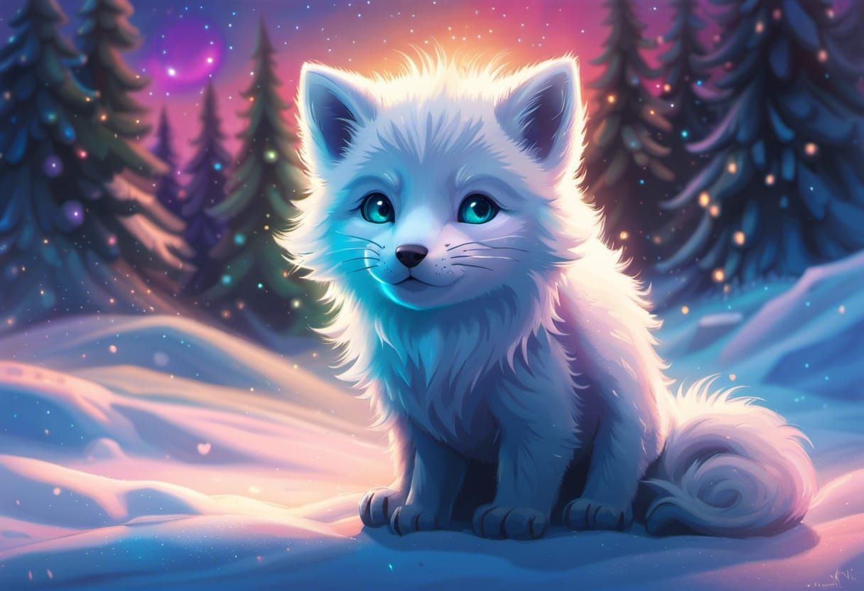 Cute Polar Fox Cub.