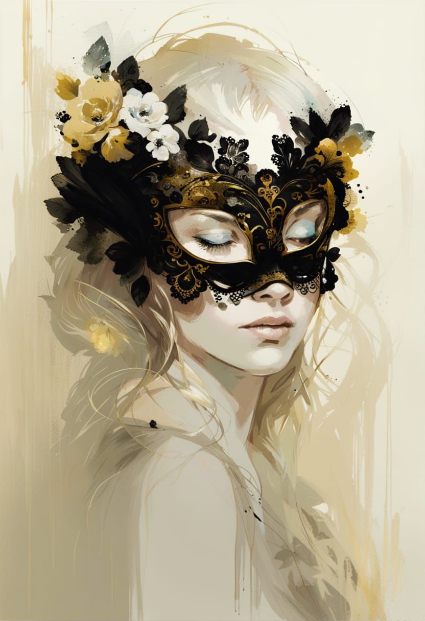 masked woman