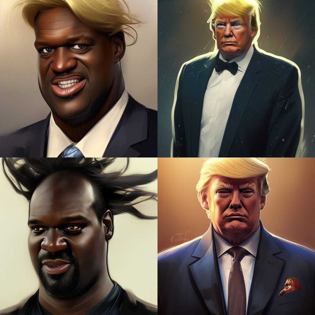 Donald Trump and Shaquille O'Neal offspring
