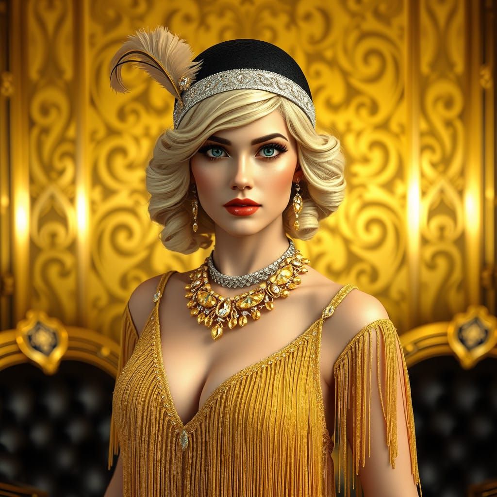 1920's Art Deco Lady  by @Warlock11