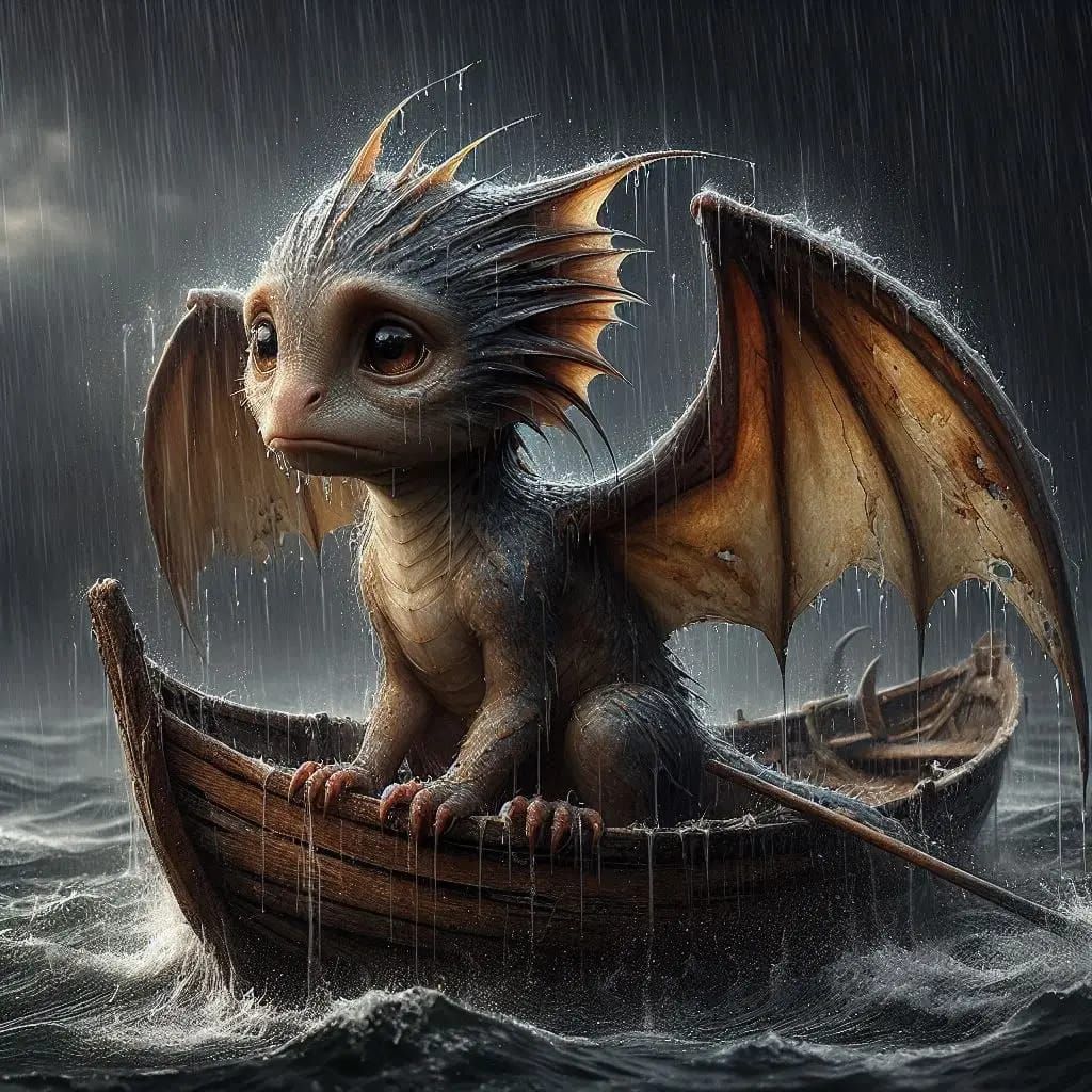 Baby Dragon at sea