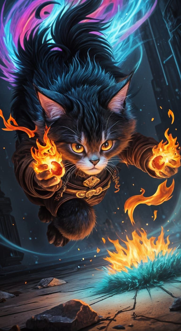 Cat mage  by @Windoula