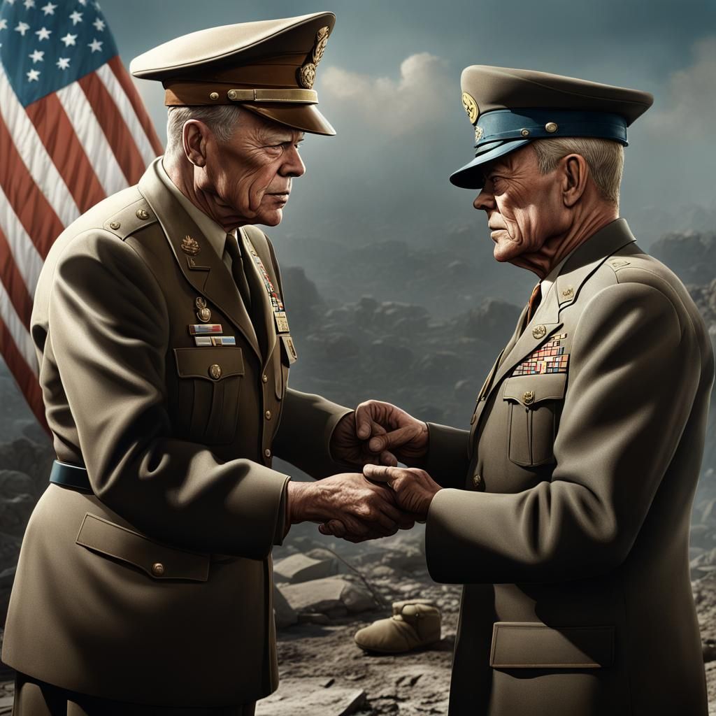 Chesty Puller being awarded The Medal Of Honor in Heaven by former