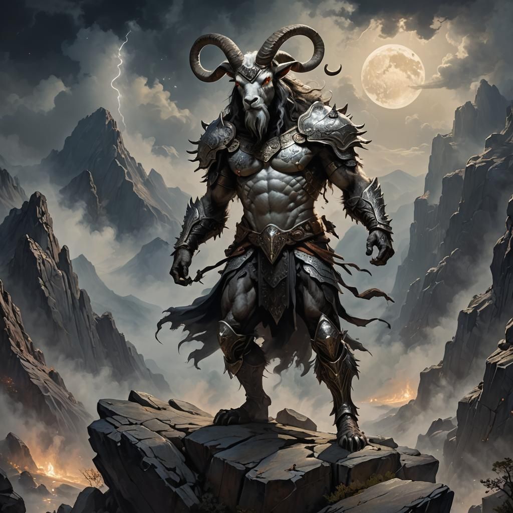 Goatman warrior  by @TP or Twisted Papa or Twisted Pasta