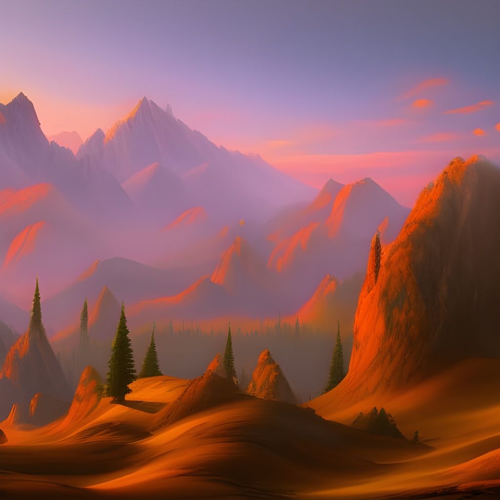 Sunrise over the mountains