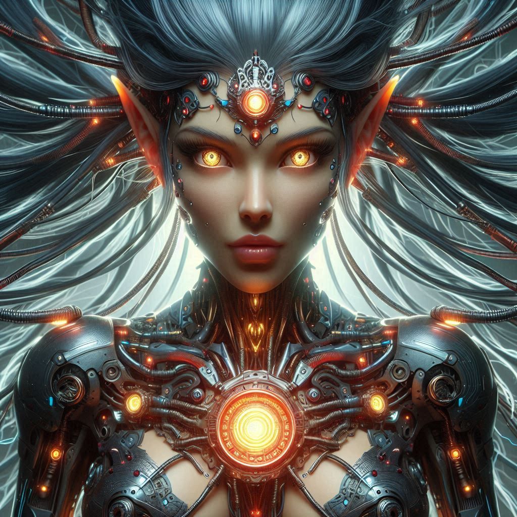 Elfin Cyborg - Ai Generated Artwork - Nightcafe Creator