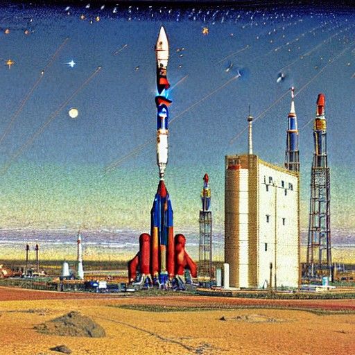 Baikonur. Cosmodrome, by Pierre Puvis de Chavannes. The City...