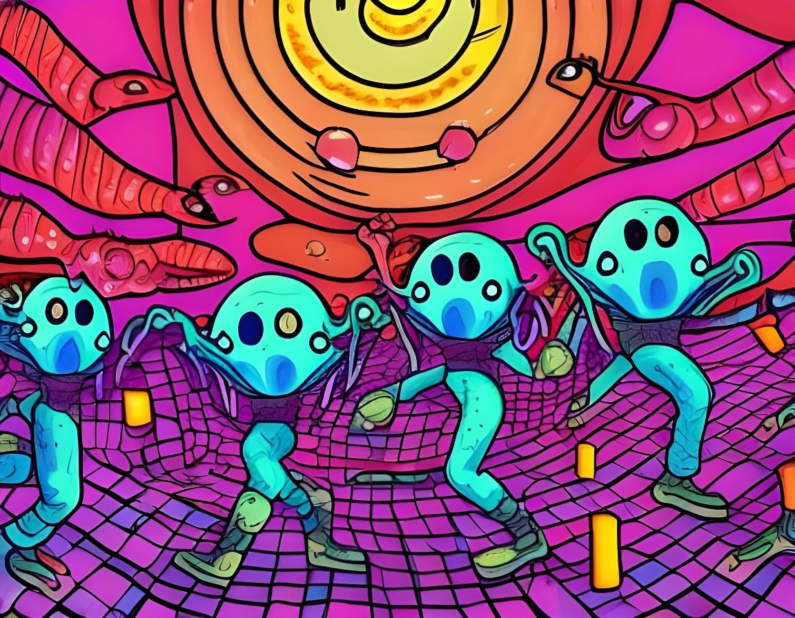 Interdimensional dance party! - AI Generated Artwork - NightCafe Creator