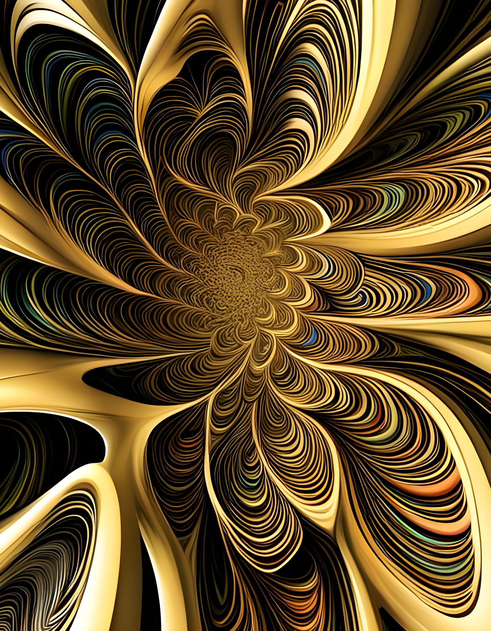 praise abstract vector fractal, wave function, Zentangle, 3d shading ...