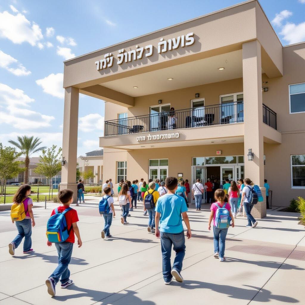 Mother Comforts Child Before Departure