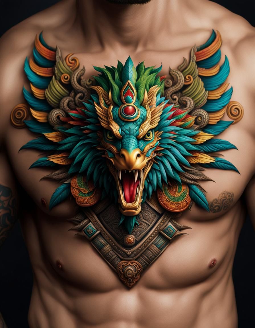 QUETZALCOATL 3D TATOO
