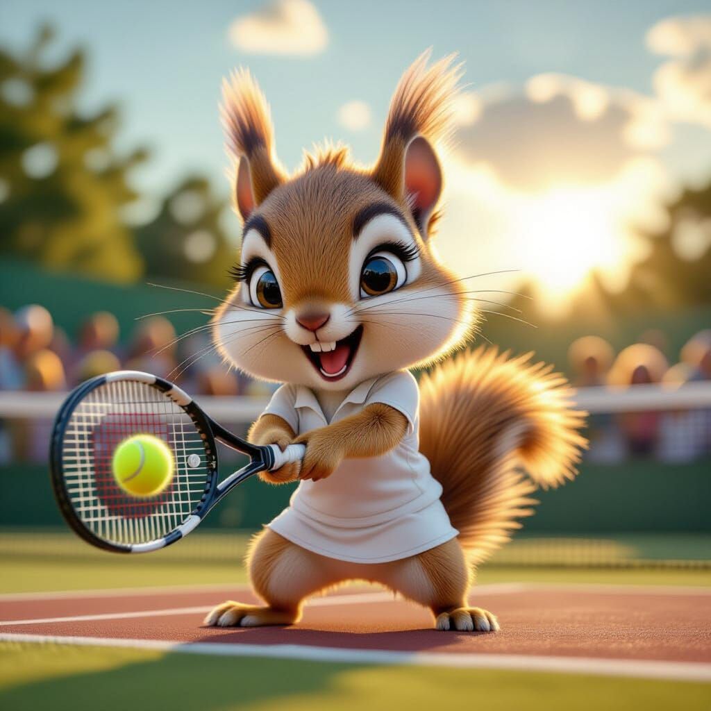 Squirrapova  by @fineluart