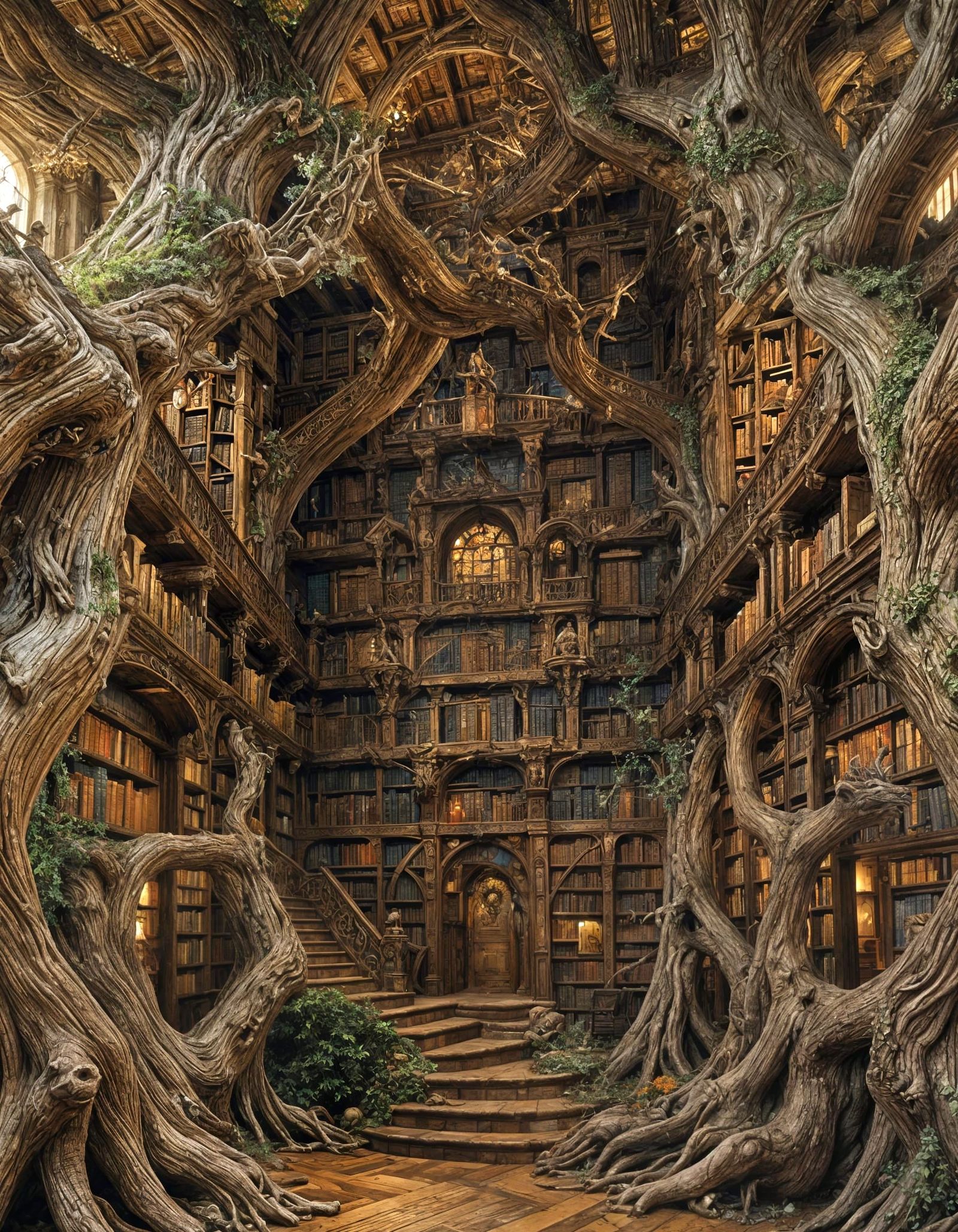 Natural Library  by @Art of Art