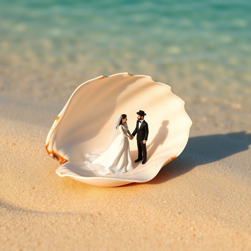 Seashell Wedding: A Romantic Miniature Scene