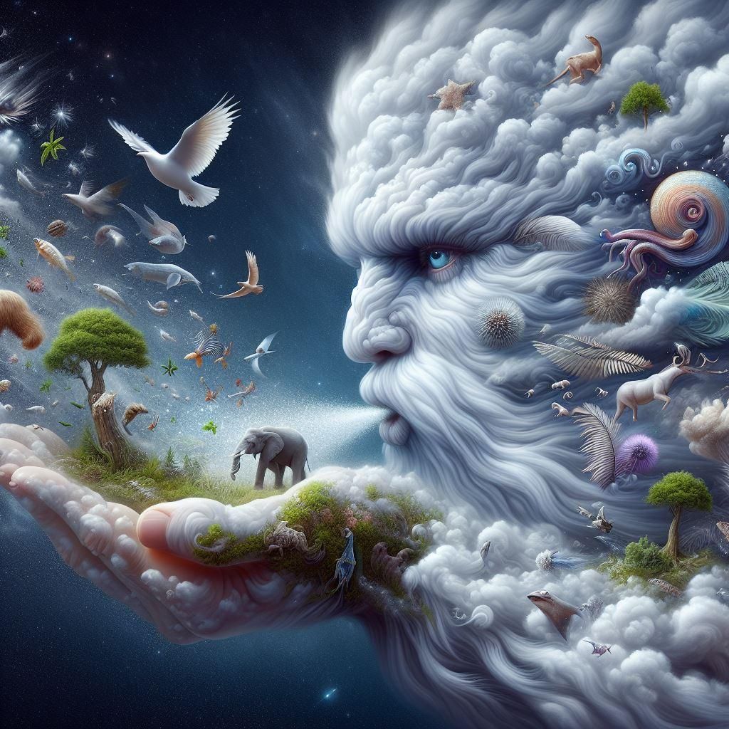 God Creating Plants and Animals