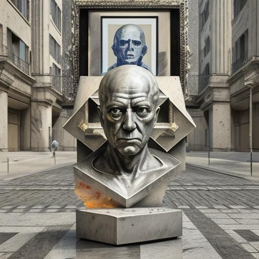 """Pablo Picasso H.R. Giger Pino Daeni cubist concrete art c...