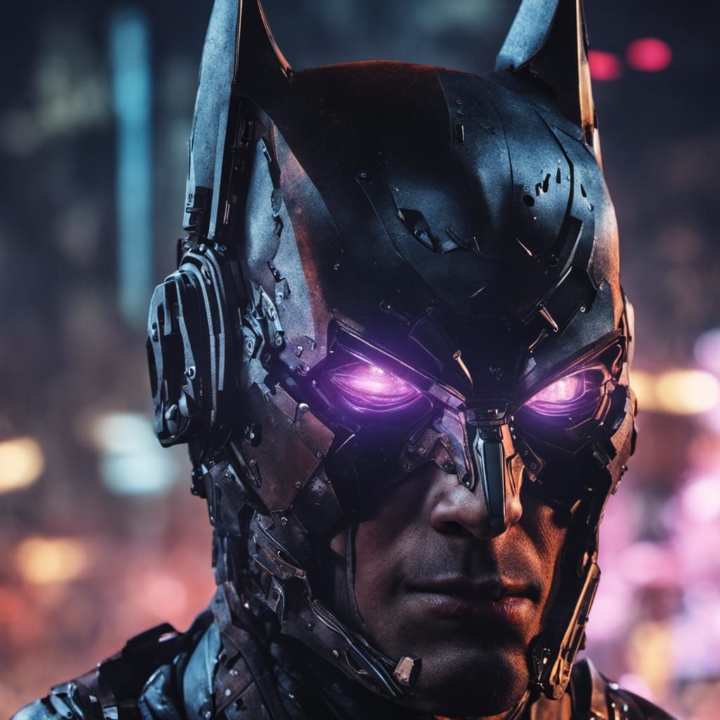 Cyberpunk Batman Ai Generated Background Wallpaper Photo 8k Photo