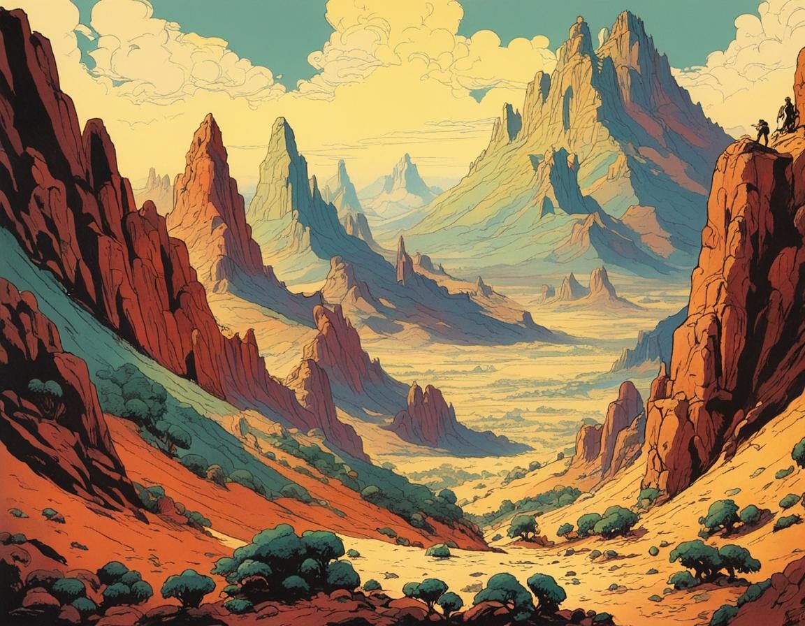 Rocky pinnacles of Bryce Canyon National Park / Utah AI Generated