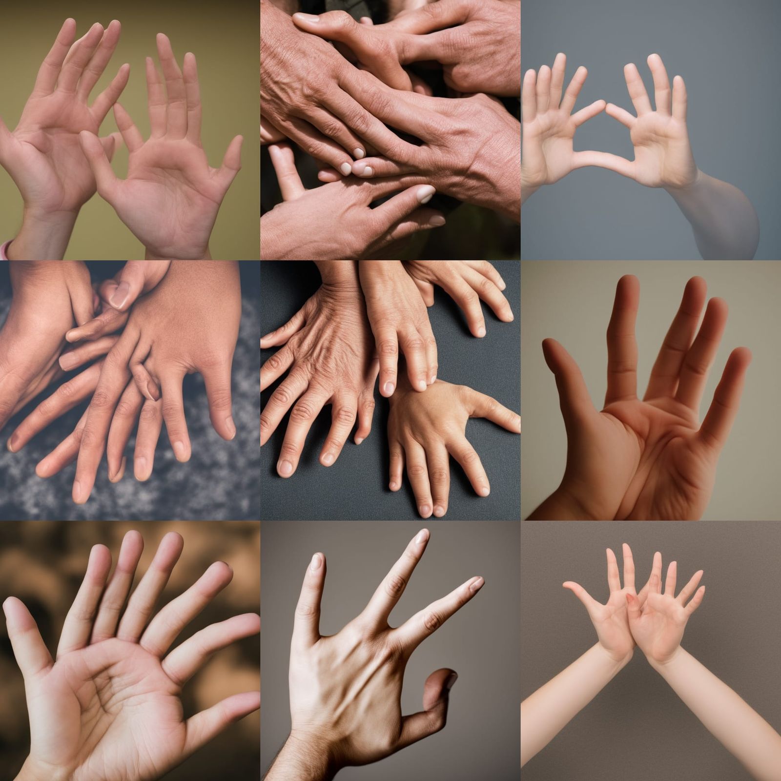 Person with five fingers on each hand AI Generated Artwork