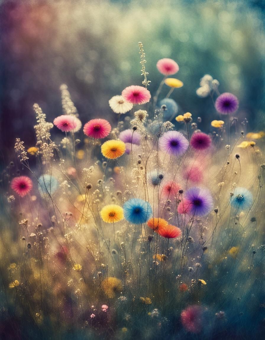 Tulle meadow 🌾🌼🌸