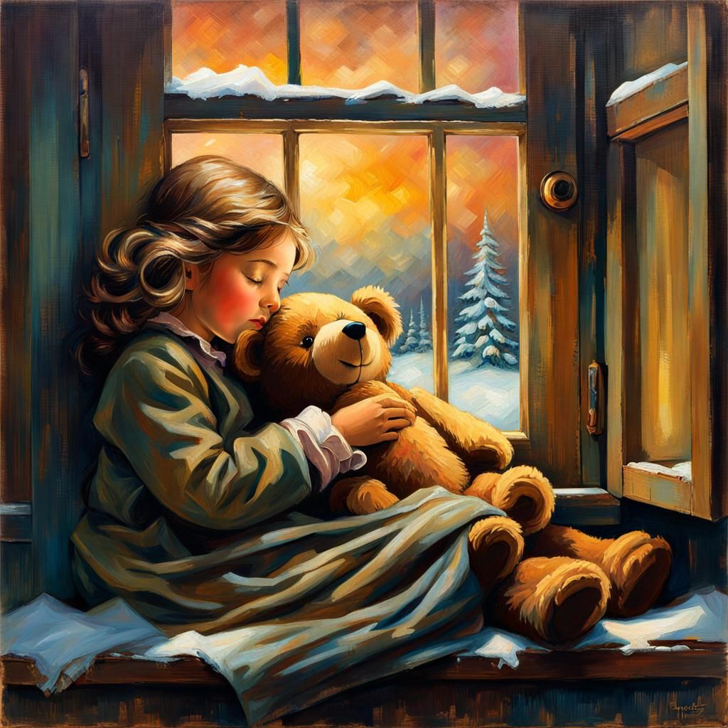 Even if you gonna ugly, I won't leave you, little bear  by @242